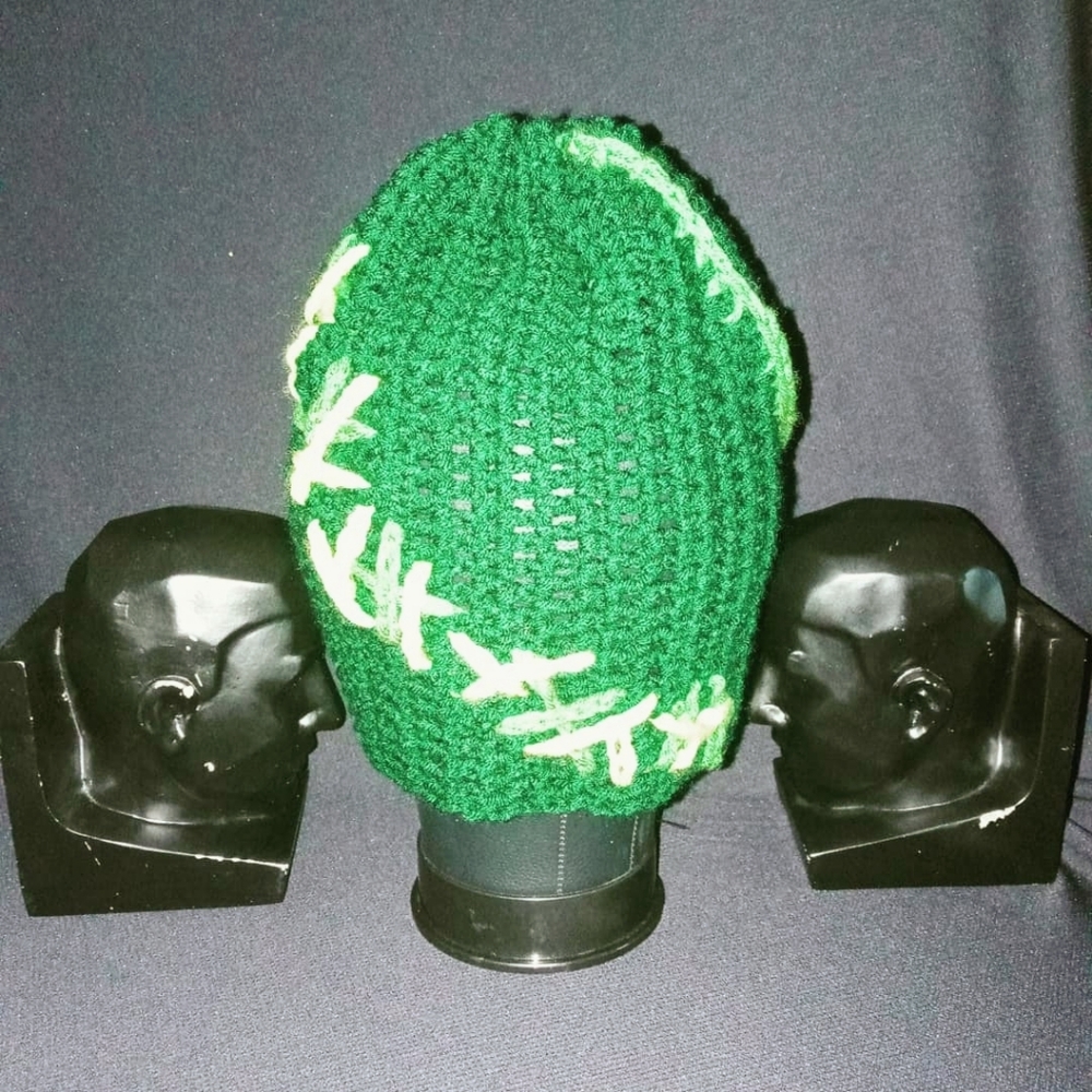Green designer parachute tie hat